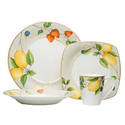 High Quality fruit design porcelain dinner set ceramic dinnerware