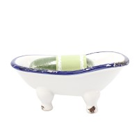 White ceramic soap dish bath accessories