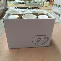 China wholesale classic white box packing ceramic porcelain 11oz V-mug