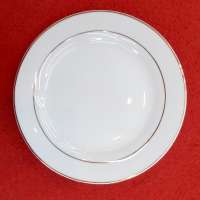 gold ceramic plate bone china dinner plate round shape