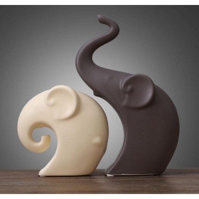 artwork elephant statue ceramic home decor simple style craft