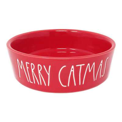 red glazed silk-screen custom logo large dog cat feeder pet ceramic bowl